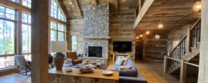 Living room on a home built by Lee Construction